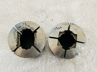 Lot of 2 Specialty 3/16" Emergency 3J Round Square Collet USA External Threads  - Image 1 of 4