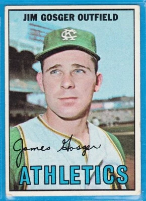 1967 Topps Baseball Card - #17 Jim Gosger - K.C. Athletics - Image 1 of 2