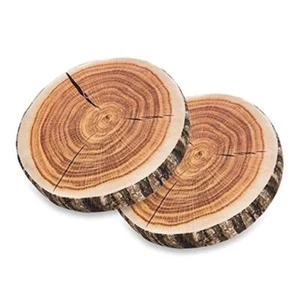 Decorative Round Throw Pillow, 3D Digital Print Comfortable Kids Stump-2 Pack - Picture 1 of 7