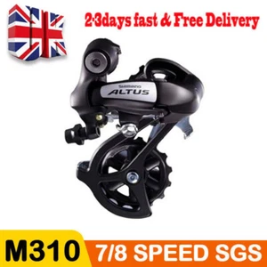 For Shimano Altus RD-M310 7/8 21/24 Speed MTB Bike Cycling Rear Derailleur Black - Picture 1 of 7