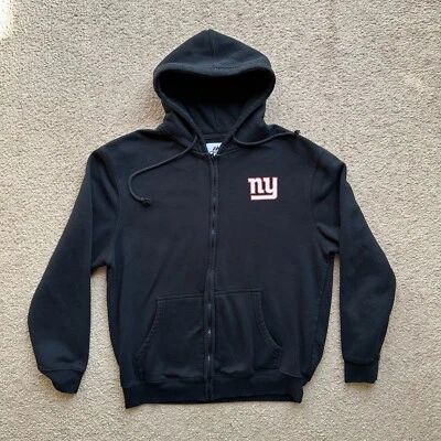 Sudadera New York Giants Para Hombre Grande Cremallera Completa Negra Majestuosa Sudadera con Capucha Bolsillos Foto 1 de 4