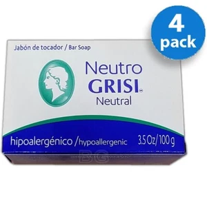 GRISI NEUTRAL SOAP Balancing 3.5 oz Scent Bar Hand Face Bath Neutro Jabon-4 Pack - Picture 1 of 3