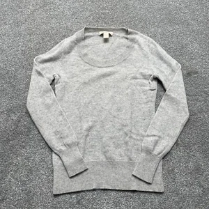 Banana Republic Sweater Adult Small Gray Wool Cashmere Blend Knit Ladies READ - Picture 1 of 8