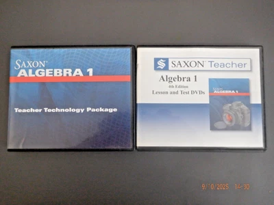 SAXON TEACHER ALGEBRA 1  4TH ED., LESSON AND TEST DVDs and TEACHER TECHNOLOY - Image 1 of 2