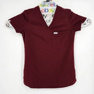 Figs Peeling Top Damen XXS Catarina eine Tasche meliert burgund Gesundheitswesen Krankenschwestern - Bild 1 von 11
