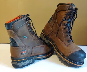 NEW Timberland PRO  Boondock Boots Men's Sz 8M Brown Comp Toe Waterproof - Picture 1 of 10