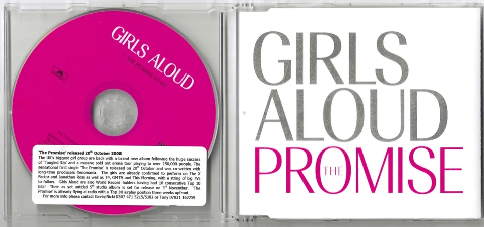 Girls Aloud - The Promise - Scarce 2008 UK 1 track promo CD Foto 1 de 1