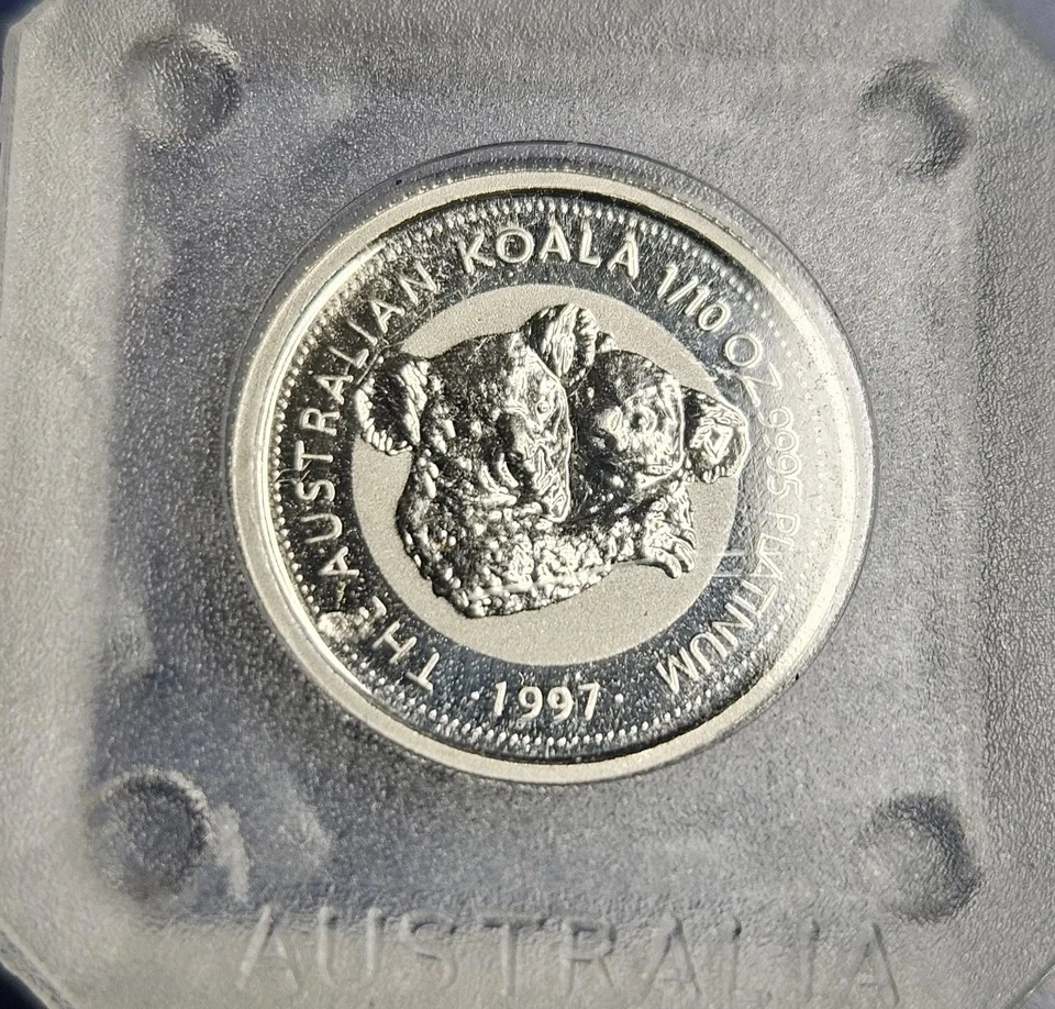 1997 Perth Mint Koala 1/10 oz Platinum Coin BU in Mint Capsule RARE YEAR - Image 1 of 4