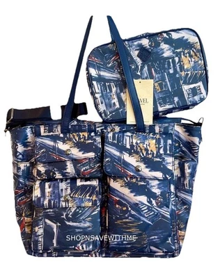 Patricia Nash Soriana Harbor Nights Tote & Ilaria Case Travel Set NWT - Image 1 of 4