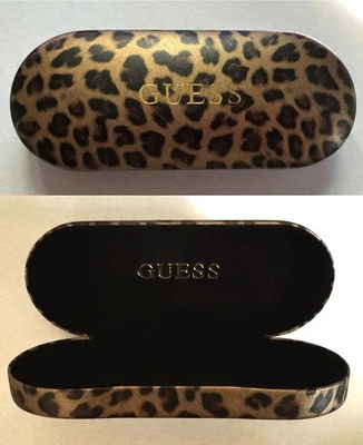 GUESS Leopardo Guepardo Gafas de sol Gafas Estuche rígido con cubierta Óptico Usado Foto 1 de 4