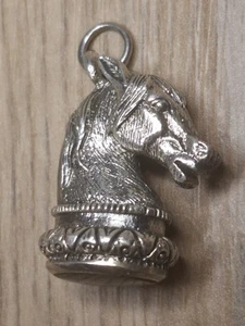 Llavero antiguo vintage de piedras preciosas de plata de ley - Imagen 1 de 9