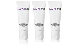 NassifMD Glycolic Microdermabrasion Skin Perfecting Polish 3 x 1.0 fl oz. Sealed - Picture 1 of 1