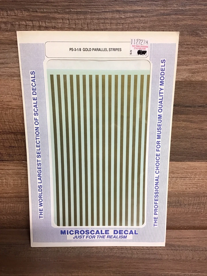 Microscale Decals Parallel Stripes PS-3: 1/8” Gold Stripes New - Image 1 of 1