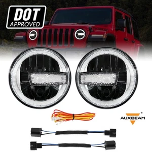 Newest 7" Round DOT Approved LED Headlights DRL Hi/Lo For Ford Mustang 1965-1978 - Picture 1 of 12