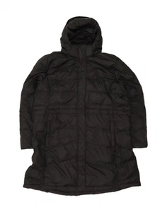 L.L.BEAN Womens Hooded Padded Coat UK 20 2XL Black Polyester AK10 - Picture 1 of 3
