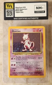 WAG Certified Nm- Mewtwo 010/102 Base Set Holo. Vintage Pokémon Tcg Card - Picture 1 of 2