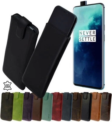 OnePlus 7 Pro | 7T Pro Custodia In Vera Pelle Per Smartphone Cover Slim - Immagine 1 di 4