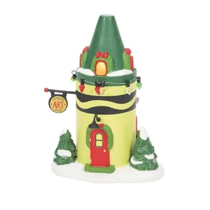 North Pole Village Crayola Art Center Lit Building, 5.67 Inch, Multicolor - Picture 1 of 3