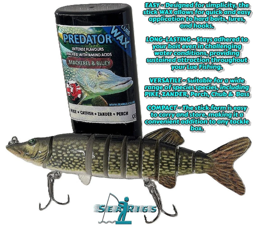 SEARIGS™ Concentrated - Mackerel & Bluey - Natural Lure Wax & Jointed Pike Lure - Image 1 of 1