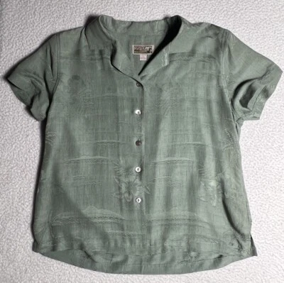 De colección Años 90 Tiki Clásicos Talla GRANDE 3 Piezas Conjunto de Seda Manga Corta Camiseta sin Mangas y Pantalones Foto 1 de 4