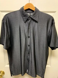 Guess Jeans Mens Shirt Vintage 1990s Collared Button Down Black - Picture 1 of 21