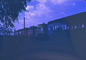 Vintage Photo Slide Strasburg Red Caboose Motel PA Pennsylvania - Picture 1 of 2
