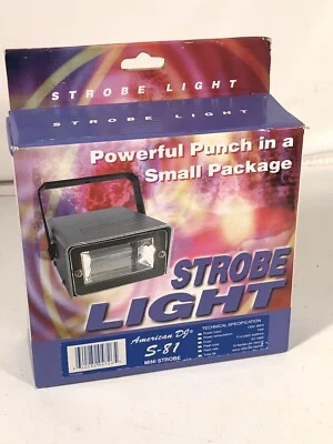 American DJ Model S-81 Mini Strobe Light New - Image 1 of 4