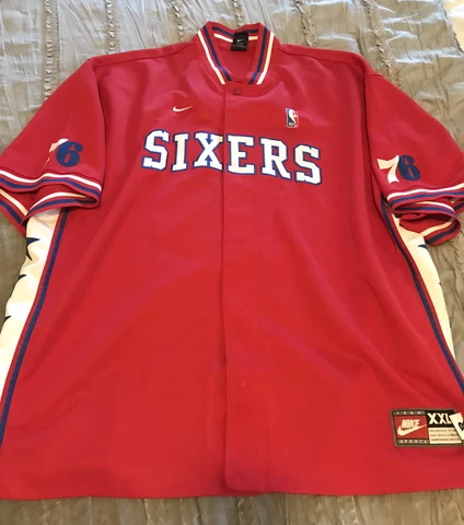PHILADELPHIA 76ers SIXERS Basketball NIKE Rewind VINTAGE XXL Warm Up 2XL Jacket Cover