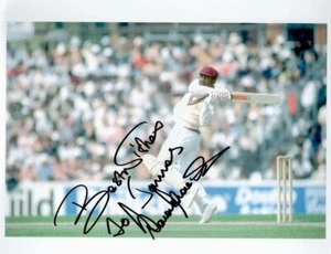 Gordon Greenidge Signed 10x8 Color Photo - West Indies Cricket Legend - Picture 1 of 3