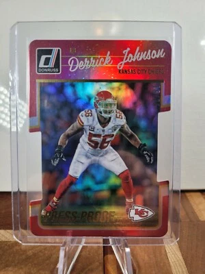 2016 Donruss Derrick Johnson Press Proof Gold Die-Cut 16/25  #148 - Image 1 of 3