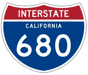 Interstate 680 Aufkleber Decal R1030 Highway Schild Straßenschild California - Bild 1 von 1