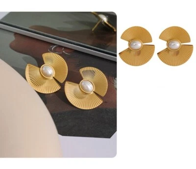 Orecchini Con Perla D'imitazione Donna in Acciaio Colore Argento, Oro - Immagine 1 di 2