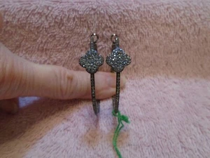 Orecchini Cerchio Nero Cubic Zirconia - Foto 1 di 6