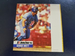 George Brett Kansas City Royals #15 1993 Jimmy Dean Oversize White Strip