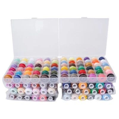 72 Color Sewing Thread Prewound Bobbins Thread Set with Storage Box for Sewing - Image 1 of 4