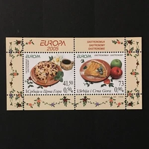 Hoja de bloque Serbia y Montenegro sin montar o nunca montada ** Europa CEPT 2005 gastronomía comida - Imagen 1 de 1