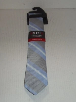 НОВЫЙ VAN HEUSEN FLEX 3 ШЕИ ГАЛСТУК - СИНИЙ/СЕРЫЙ - РОЗНИЦА 40,00 (GRN-NT-28) - Изображение 1 из 4