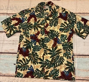 Hilo Hattie Hawaii Original Hemd Blumen Viskose Button Down Herren Medium - Bild 1 von 6
