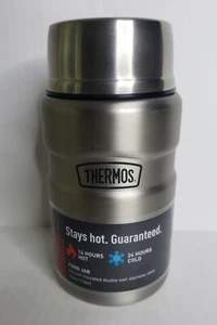 Thermoskanne Edelstahl Lebensmittel Glas 24 Unzen Modell SK3020 Silber Matt Heiß Kalt - Bild 1 von 8