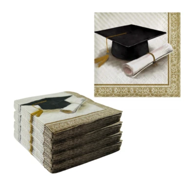 Graduation Classic Beverage Cocktail Paper Napkins – 48 Count - Image 1 of 4
