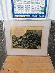 Vintage Phil Greenwood Original Etching Print Slatescape 1971 Limited Ed 4/50 - Picture 1 of 18