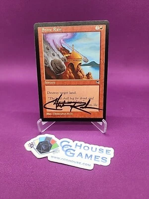 MTG Stone Rain Tempest Artist Signed Christopher Rush Gen 3 #A Magic *CCGHouse* - Image 1 of 4
