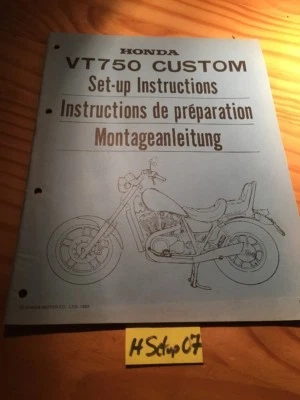 Honda VT750 Custom E VT 750 Instrucciones Preparation Montaje Instalacion Manual - Imagen 1 de 4