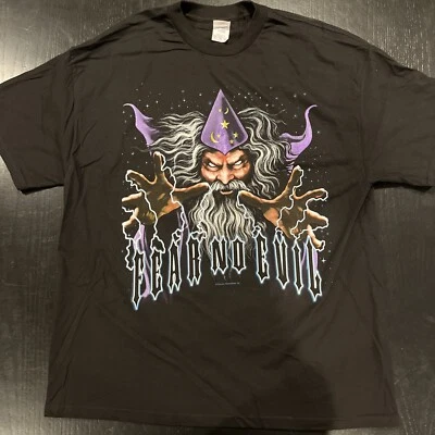 Camisa de colección American Thunder Sportswear “Fear No Evil” Wizard talla XL - Nueva Foto 1 de 4
