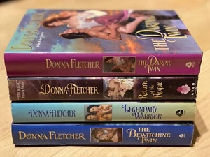 (4) Donna Fletcher Hardcover W/ DJ Book Lot - Picture 1 of 8