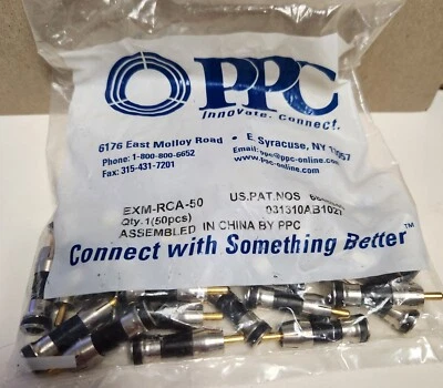 Lote de 50 conectores de compresión universales OPPC Belden EXMRCA-RCA para mini cable Foto 1 de 2