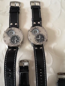 Jay Baxter Uhr mit Lederarmband Schwarz Herren Groß D= 51mm H= 13mm - Bild 1 von 2