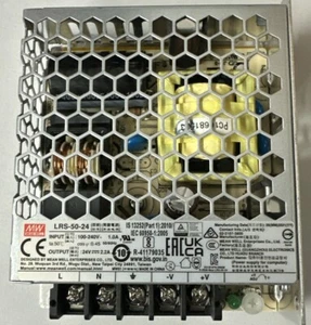Mean Well LRS-50-24 Switching Power Supply, Single Output, 24V, 2.2A, 52.8W, 3 - Picture 1 of 1