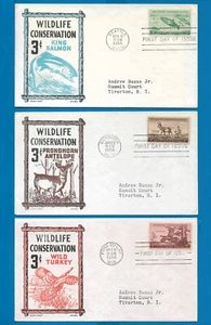 Scott 1077 - 1079 Wildlife Conservation May 5, 1956 Boll - Cachet Craf  FDC BOXA - Picture 1 of 1