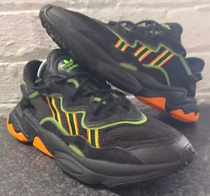 Adidas Ozweego Trainers Running Shoes Black Green Orange UK 8 EUR 42 - Picture 1 of 12